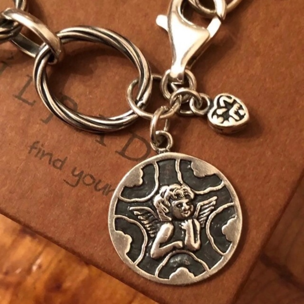 Rare Silpada Sterling Silver Guardian Angel Charm Bracelet B1959 - Picture 5 of 15